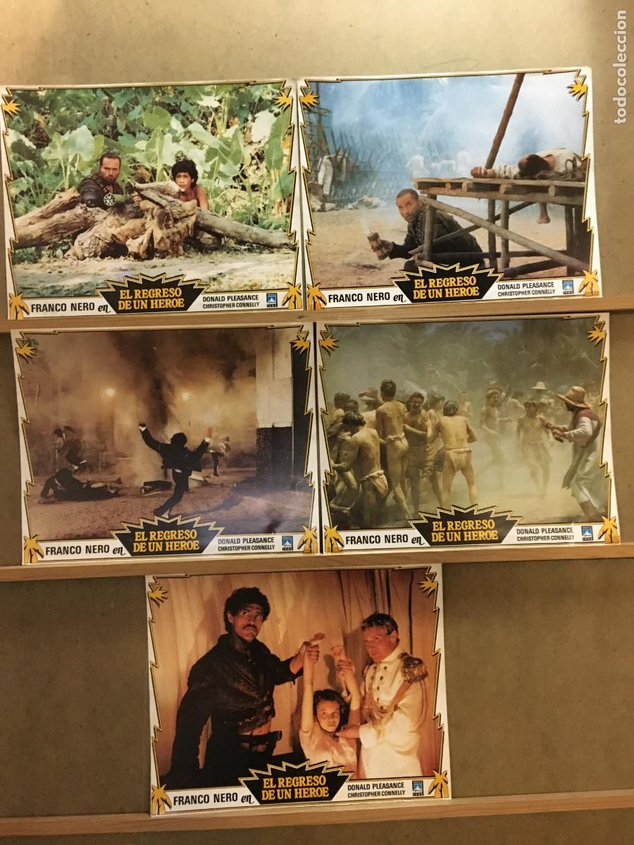 Cinema: AFP80 EL REGRESO DE UN HEROE DJANGO 2 FRANCO NERO SET 5 FOTOCROMOS ORIGINAL ESTRENO