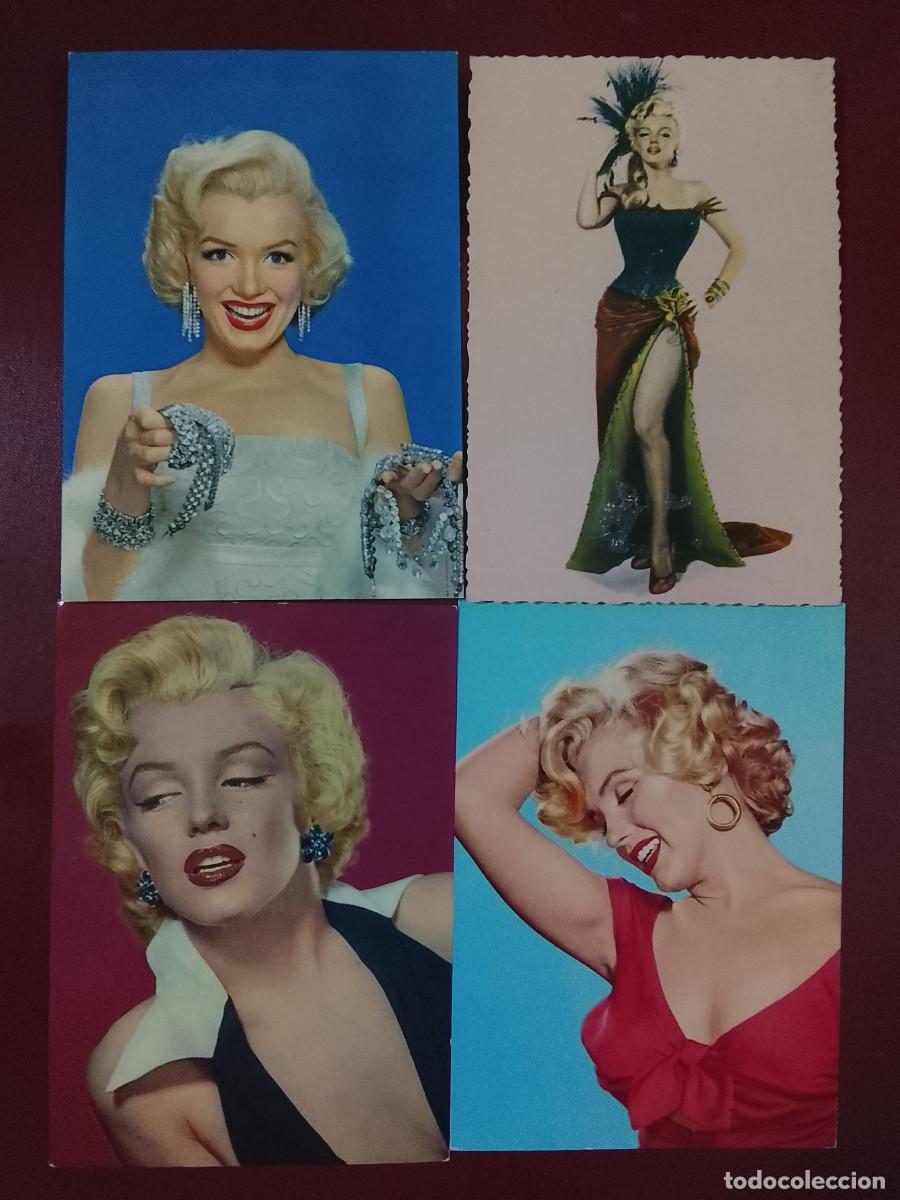 Cine: Lote de 4 postales de Marilyn Monroe
