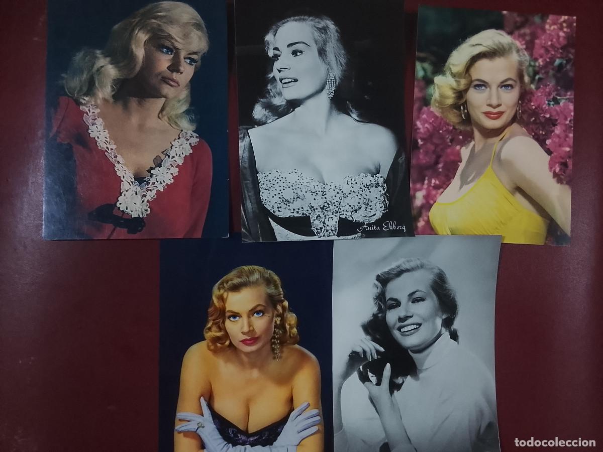 Cine: Lote de 5 postales de Anita Ekberg (sin circular)