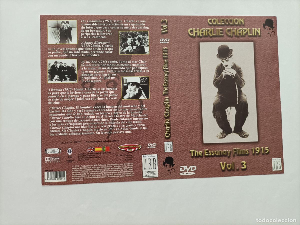 Cine: CARATULA CHARLIE CHAPLIN. COLECCI&Oacute;N, THE ESSANAY FILMS 1915, VOL. 3