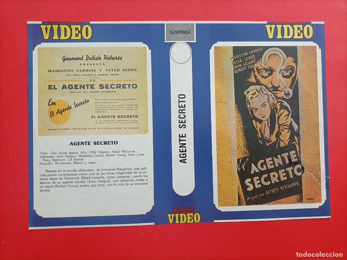 Cine: CARATULA ALFRED HITCHCOCK. AGENTE SECRETO, (EL AGENTE SECRETO) PANTALLA 3 VIDEO