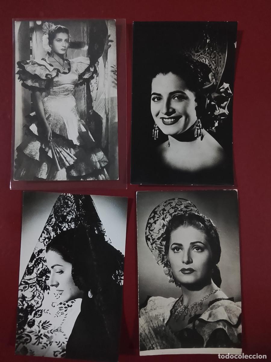 Cine: Lote de 4 postales de Juanita Reina (sin circular)