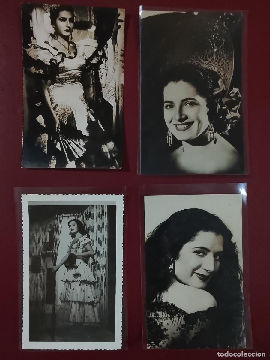 Cine: Lote de 4 postales de Juanita Reina (sin circular)