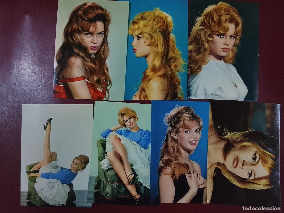 Cine: Lote de 7 postales de Brigitte Bardot (sin circular)