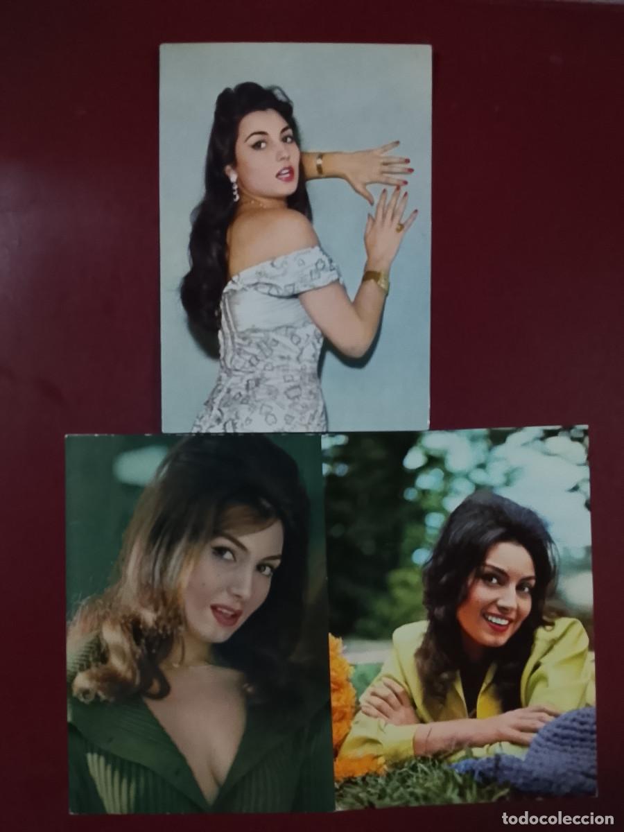 Cine: Lote de 3 postales de Rossana Schiaffino (sin circular)