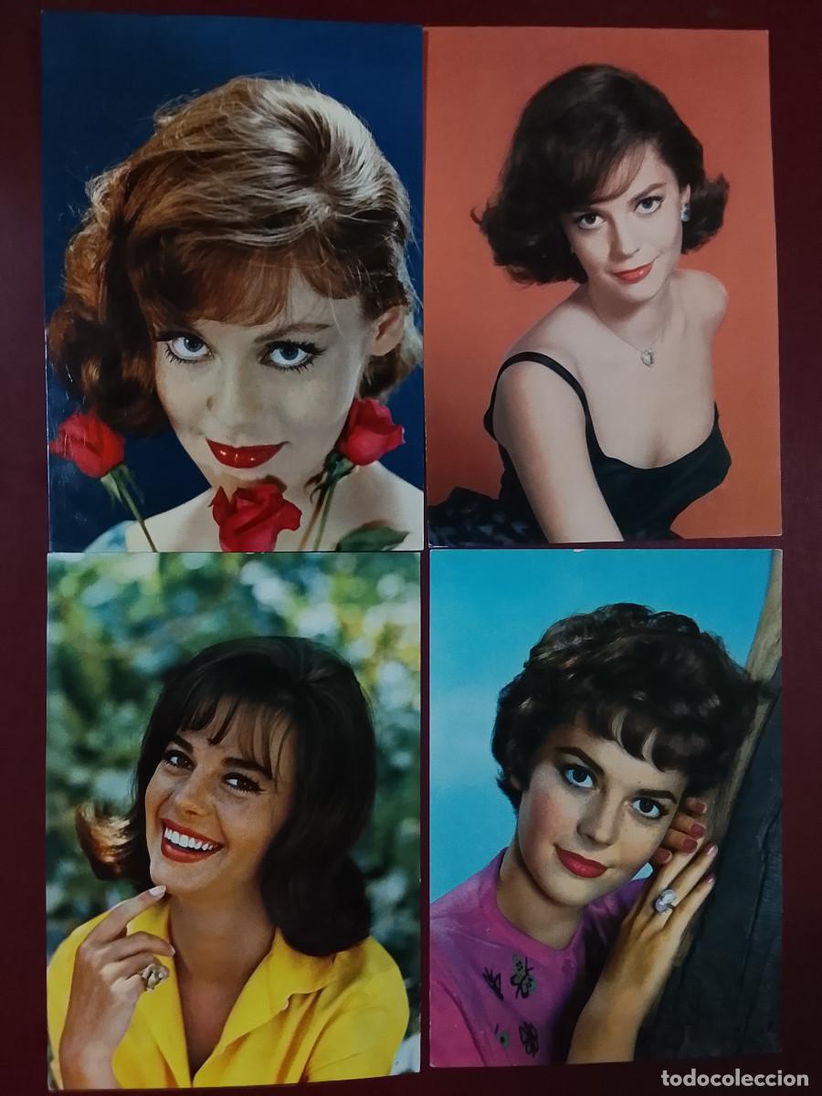 Cine: Lote de 4 postales de natalie Wood (sin circular)
