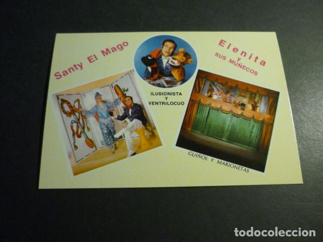 Cine: SANTY EL MAGO Y ELENITA Y SUS MU&Ntilde;ECOS VENTRILOCUO ILUSIONISTAS POSTAL