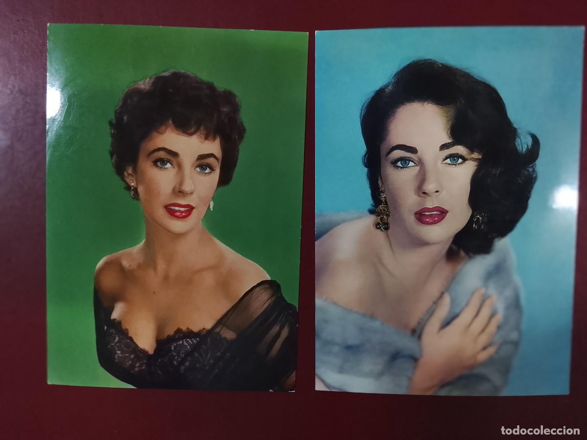 Cine: Lote de 2 postales de Elisabeth Taylor (sin circular)