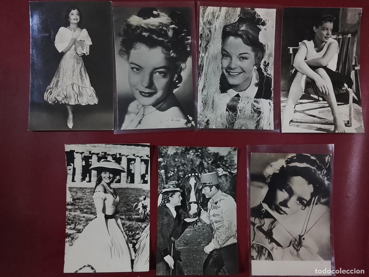 Cine: Lote de 7 postales de Romy Schneider