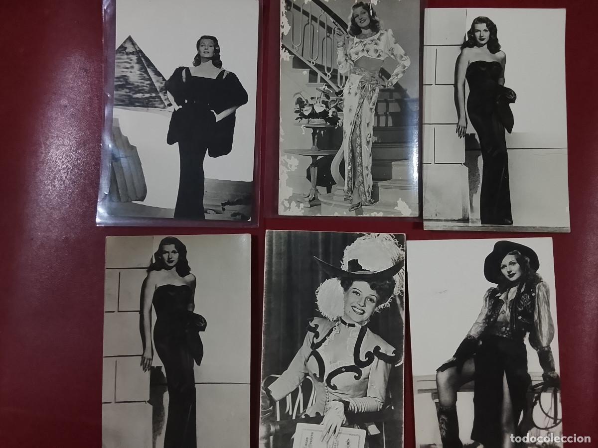 Cine: Lote de 6 postales de Rita Hayworth (sin circular)