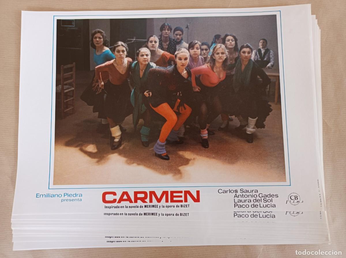 Cine: 14 FOTOCROMOS PEL&Iacute;CULA CARMEN DE CARLOS SAURA - JUEGO INCOMPLETO