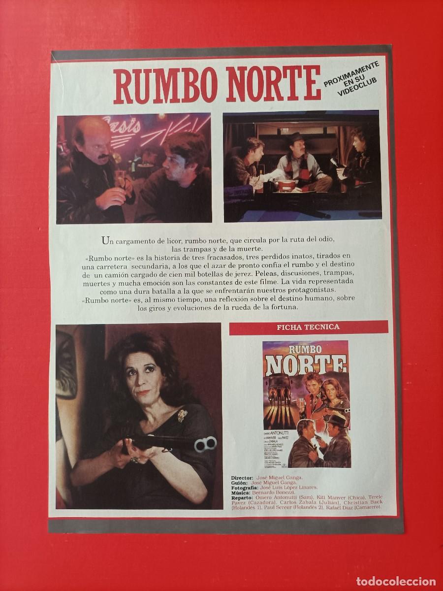 Cine: CARTEL RUMBO NORTE, EN DORSO CARATULA EXTRA&Ntilde;OS EN UN TREN, 1951 DE ALFRED HITCHCOCK