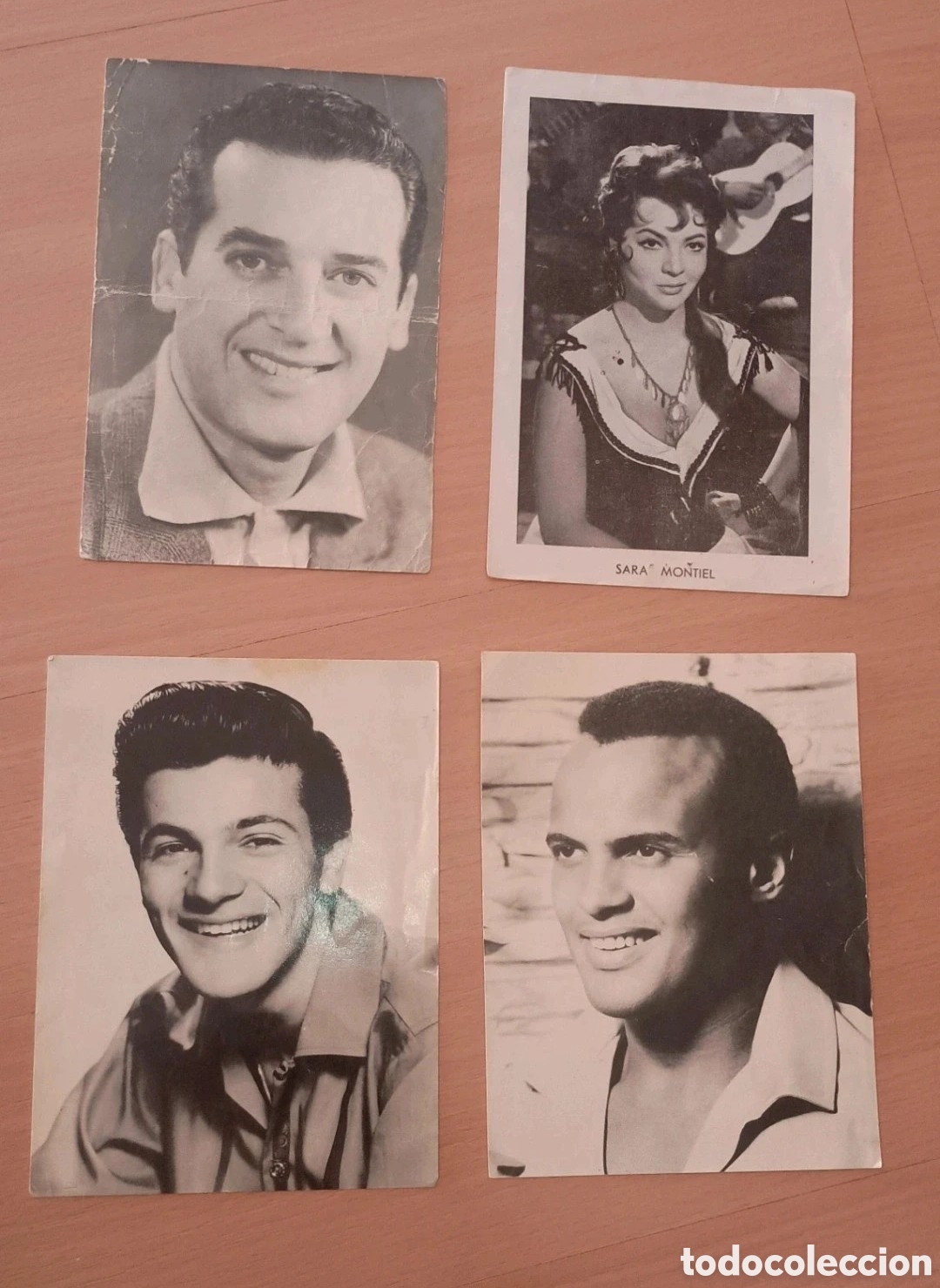 Cine: ACTORES Y CANTANTES - LOTE DE 4 FOTOGRAF&Iacute;AS ANTIGUAS ORIGINALES