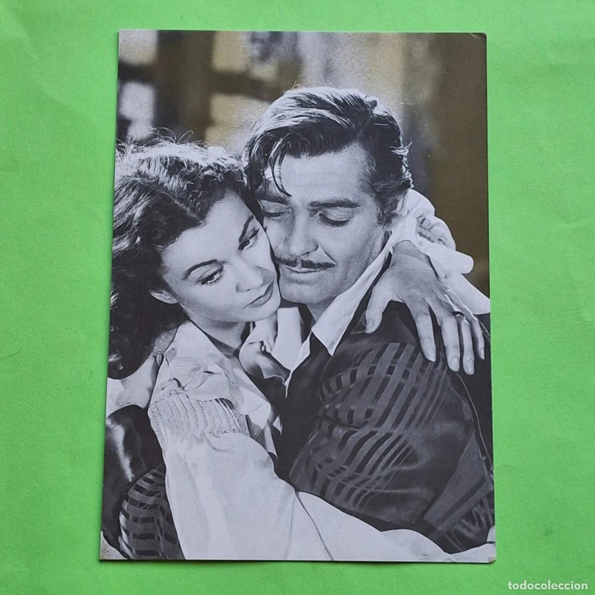 Cine: VIVIEN LEIGH Y CLARK GABLE - POSTAL FOTOGRAMAS SERIE MITOS 1988 - ACTOR ACTRIZ DIRECTOR CINE