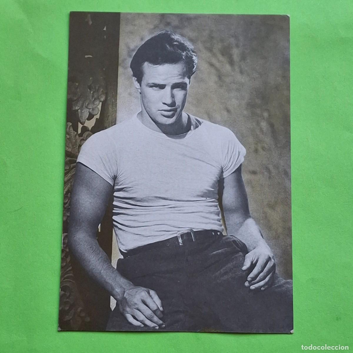 Cine: MARLON BRANDO - POSTAL FOTOGRAMAS SERIE MITOS 1988 - ACTOR ACTRIZ DIRECTOR CINE
