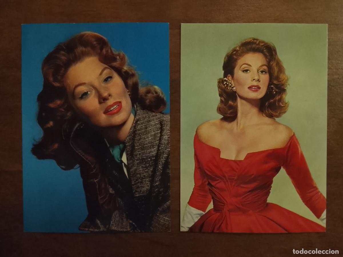 Cine: Lote de 2 postales de Suzy Parker
