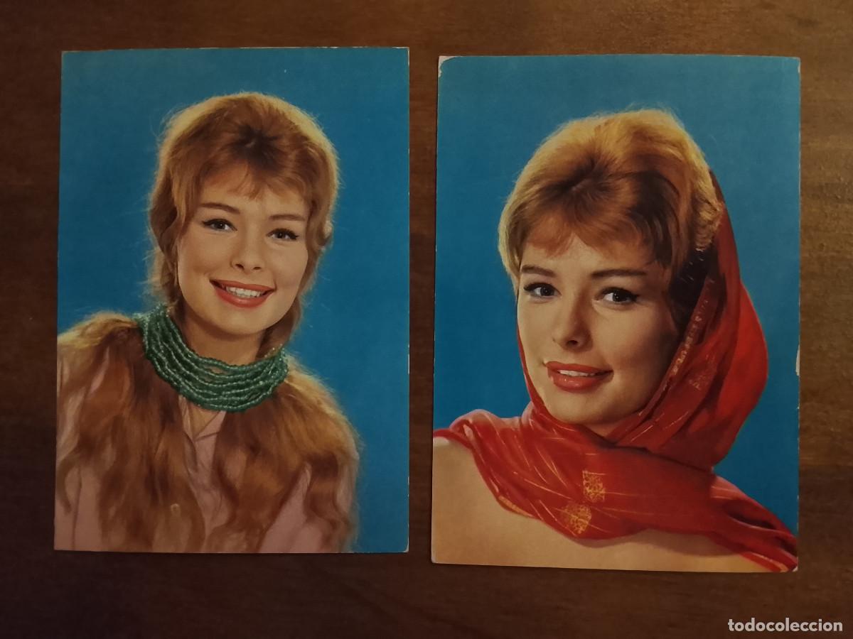 Cine: Lote de 2 postales de Vivi Bak