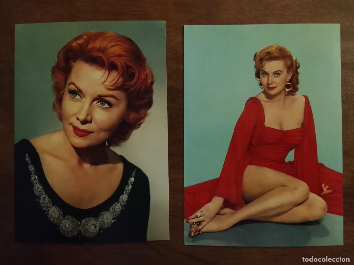 Cine: Lote de 2 postales de Rhonda Fleming