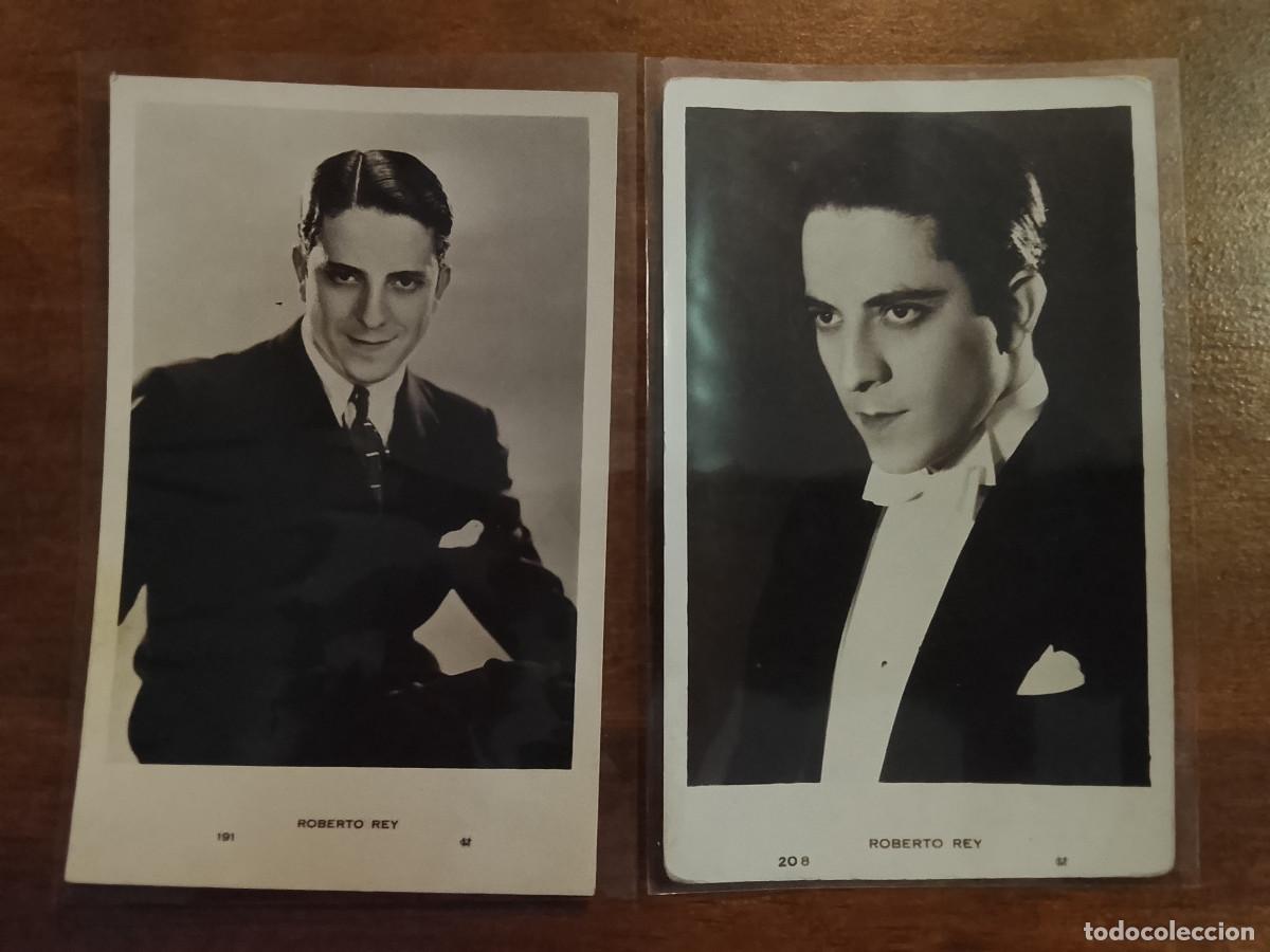 Cine: Lote de 2 postales de Roberto Rey