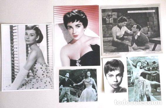 Cine: Lote 7 Fotos de CINE - LESLIE CARON, ELISABETH TAYLOR, AUDREY HEPBURN, WEST SIDE STORY