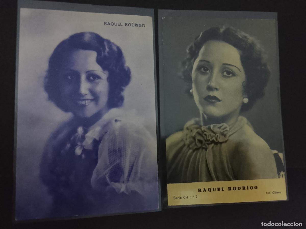 Cine: Lote de postales de la actriz Raquel Rorigo