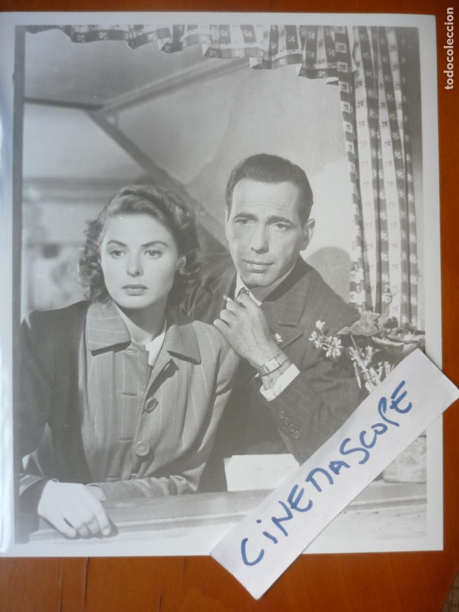 Cine: casablanca - foto b/n original - ingrid bergman humphrey bogart