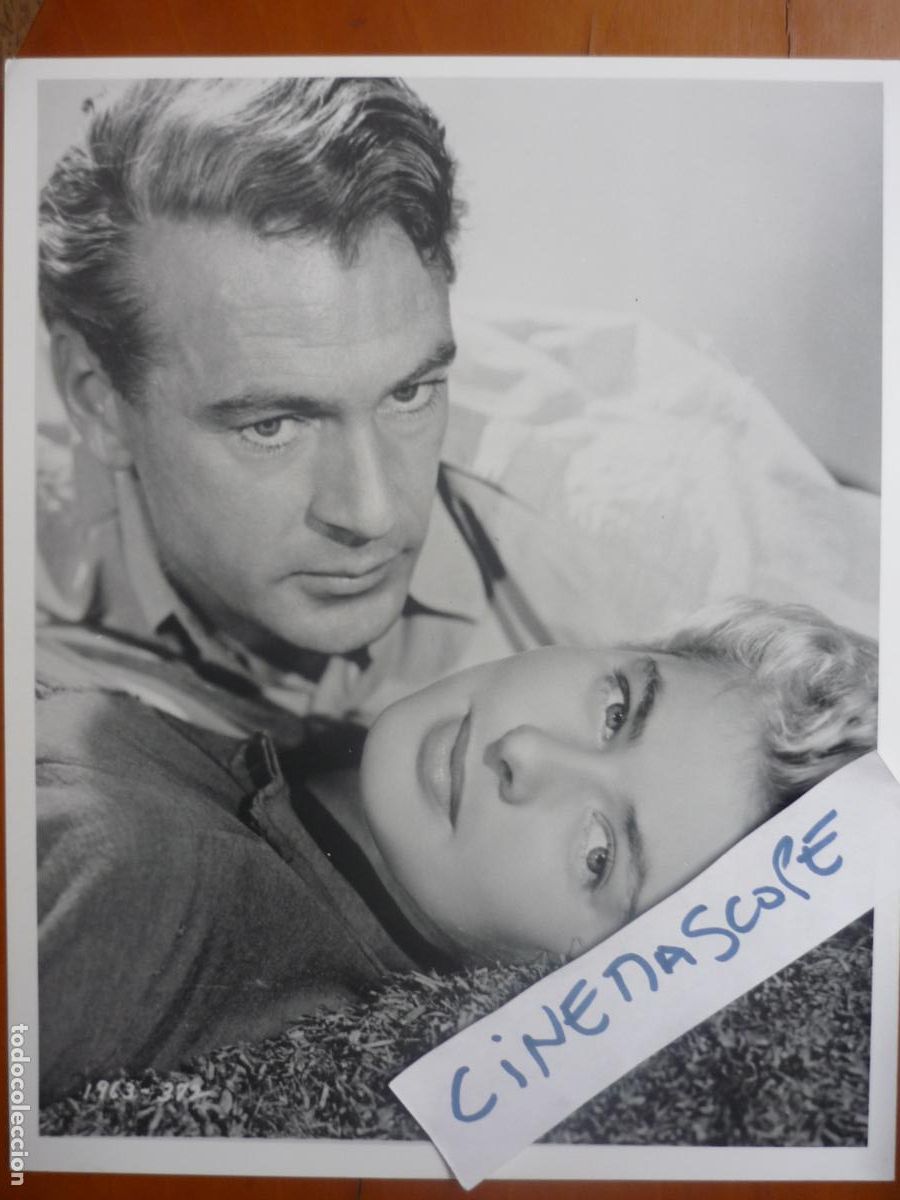 Cine: por quien doblan las campanas - foto b/n original - ingrid bergman gary cooper