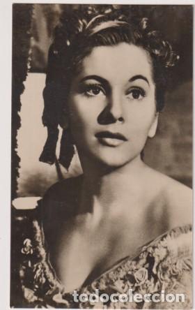 Cine: Postal. Fotocromo (11,5x7 cm.) Joan Fontaine n&ordm; 23. Obsequio de Chocolates Yago, Cervera (L&eacute;rida) en