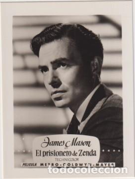 Cine: James Mason en El Prisionero de Zenda de MGM. A&ntilde;os 50. Al dorso Publicidad Rollfil de Infonal. Foto