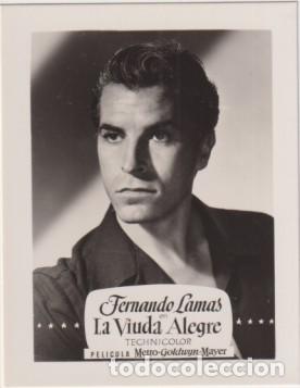 Cine: Fernando Lamas en la Viuda Alegre de MGM. Al dorso. Para sus fotos Rollfilm Infonal. Foto Postal (9,