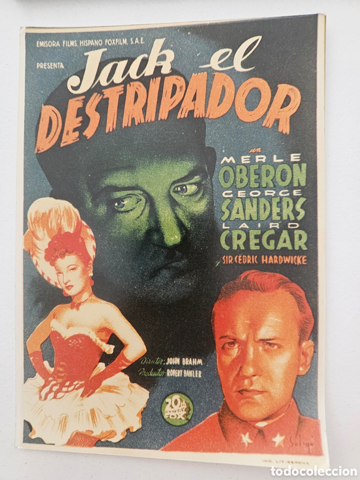 Cine: Foto / Reproducci&oacute;n Fotogr&aacute;fica Cine Cl&aacute;sico &rdquo;Jack el Destripador&rdquo; (1944) - Solig&oacute;