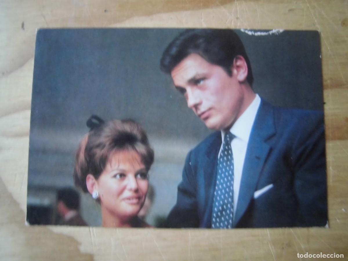 Cine: ANTIGUA POSTAL ALAIN DELON CLAUDIA CARDINALE OSCARCOLOR