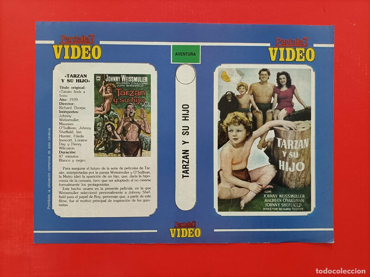 Cine: CARATULA TARZAN Y SU HIJO, 1939 JOHNNY WEISSMULLER, DE PANTALLA 3 VIDEO.