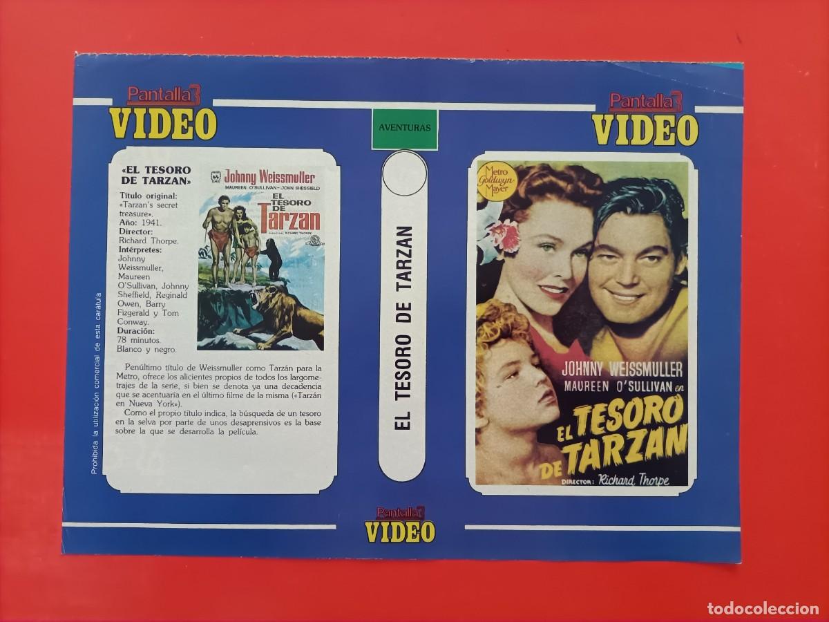 Cine: CARATULA TARZAN EL TESORO DE TARZAN, 1941, JOHNNY WEISSMULLER, DE PANTALLA 3 VIDEO.