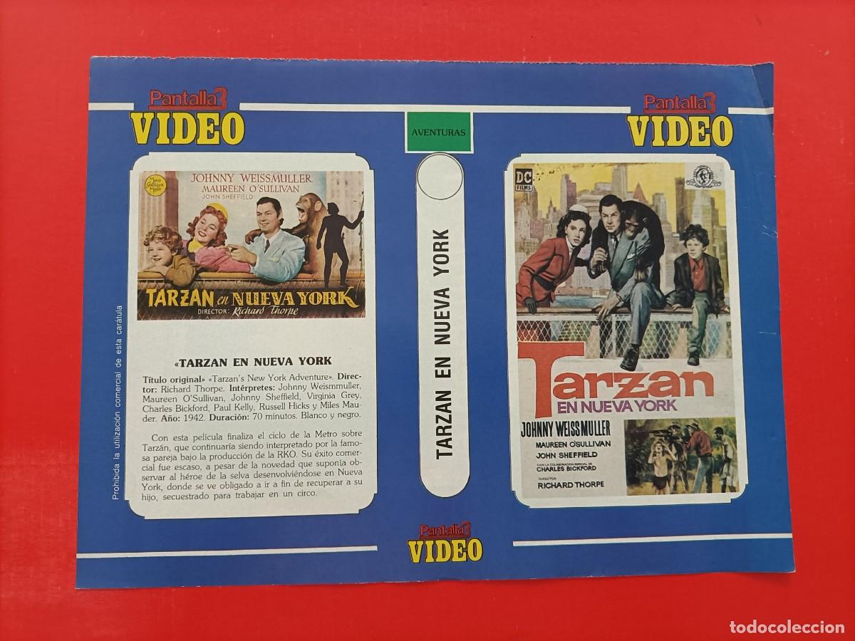 Cine: CARATULA TARZAN EN NUEVA YORK 1942, JOHNNY WEISSMULLER, DE PANTALLA 3 VIDEO.