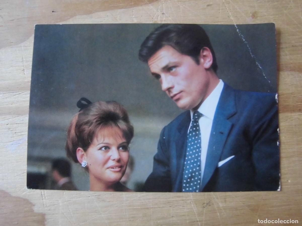 Cine: ANTIGUA POSTAL ALAIN DELON CLAUDIA CARDINALE OSCARCOLOR