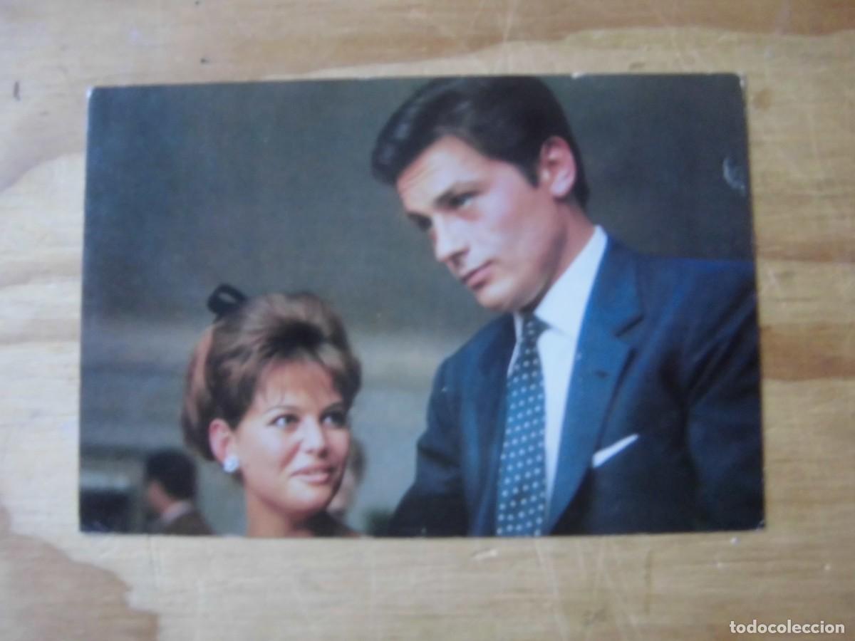 Cine: ANTIGUA POSTAL ALAIN DELON CLAUDIA CARDINALE OSCARCOLOR