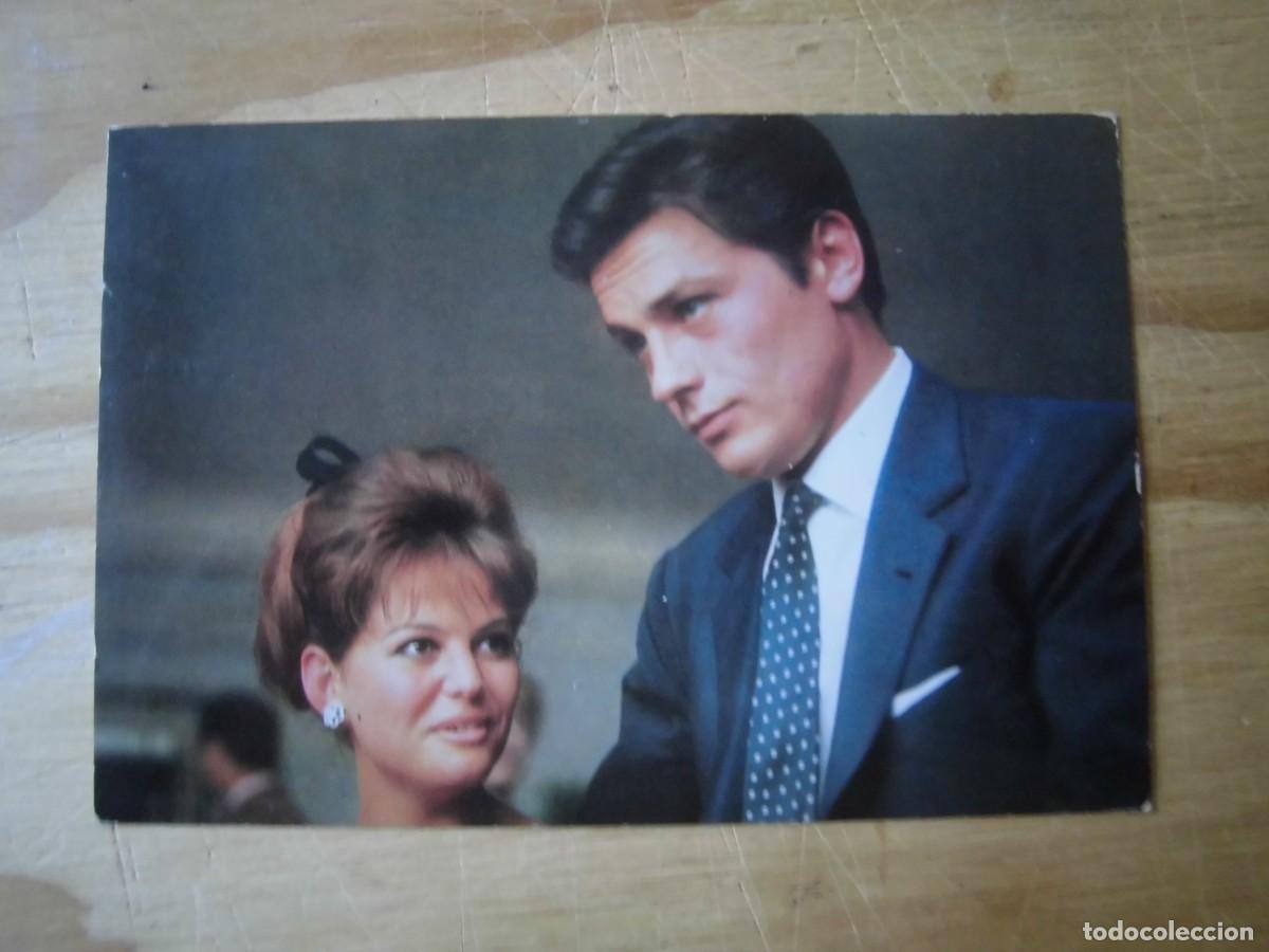 Cine: ANTIGUA POSTAL ALAIN DELON CLAUDIA CARDINALE OSCARCOLOR