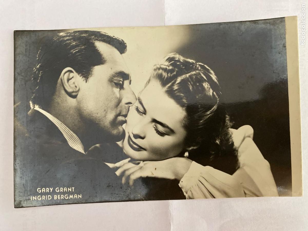 Cine: POSTAL FOTOGRAFICA GARY GRANT INGRID BERGMAN