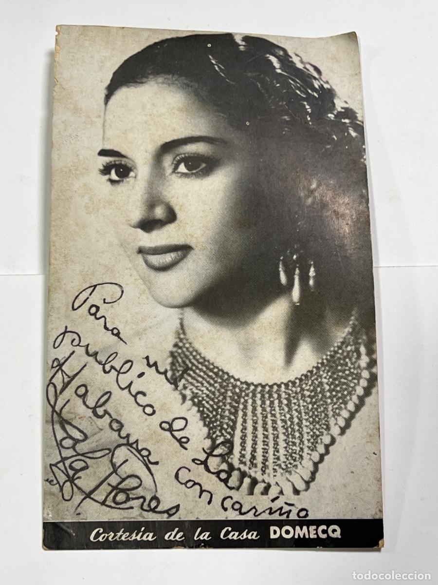 Cine: FOTOGRAF&Iacute;A. LOLA FLORES CON DEDICATORIA A LA HABANA.