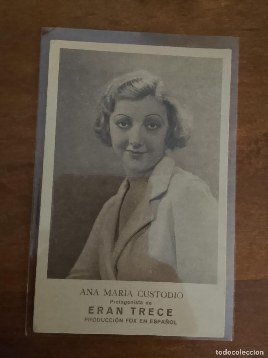Cine: Postal de la actriz Ana Mar&iacute;a Custodio en la pel&iacute;cula Eran trece