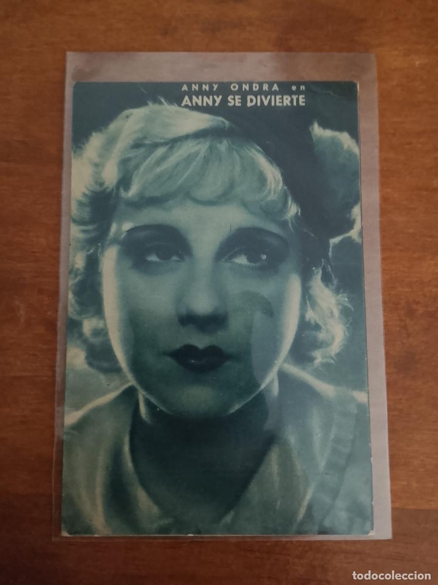 Cine: Postal de la actriz Anny Ondra en Anny se divierte