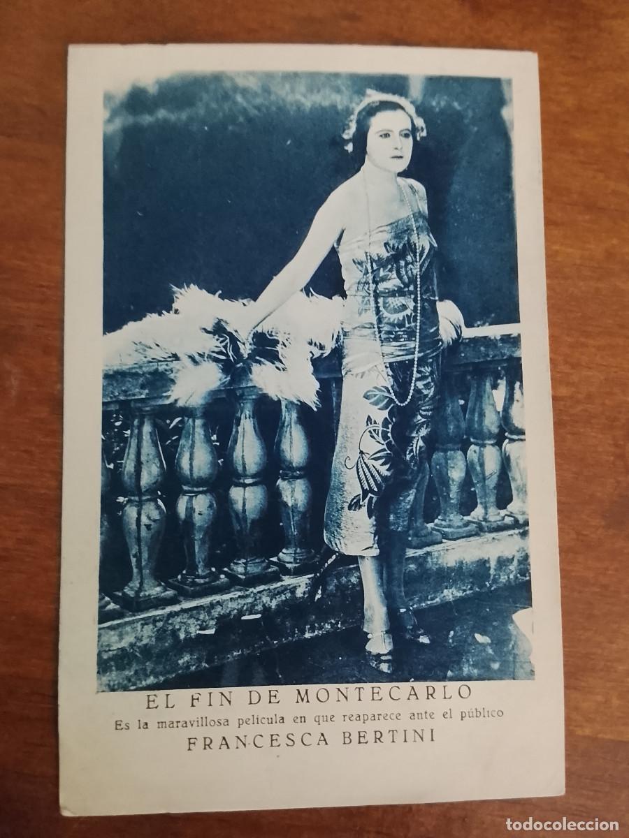 Cine: Postal de la actriz Francesca Bertini en la pel&iacute;cula El fin de Montecarlo