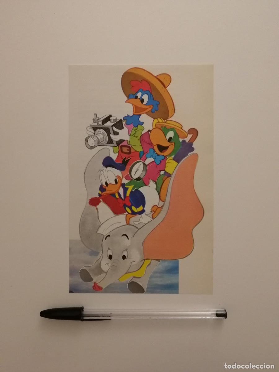 Cine: TARJETA ACARTONADA - DUMBO JOSE CARIOCA PATO DONALD - WALT DISNEY