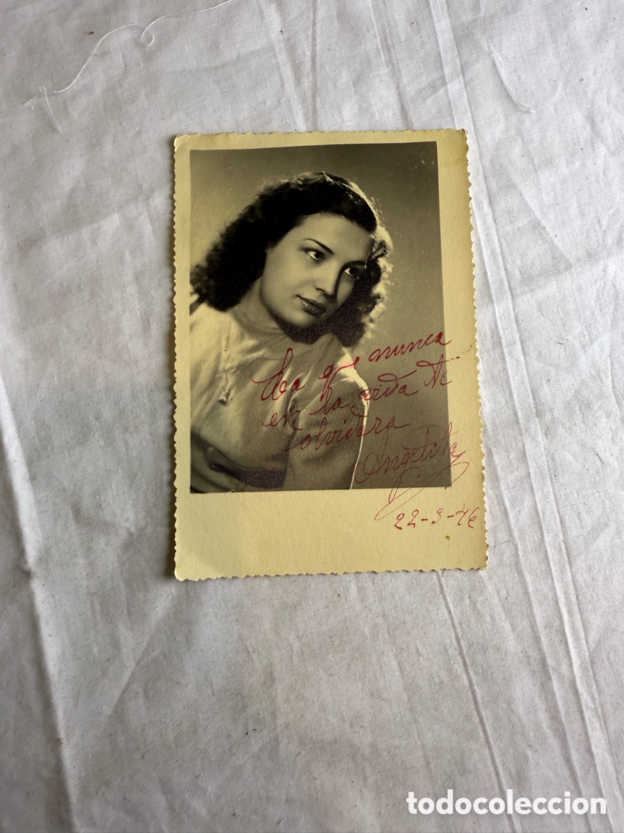 Cine: Fotograf&iacute;a original de artista firmada y dedicada a mano &ndash; Barcelona, 1946 &ndash; Firma a identificar