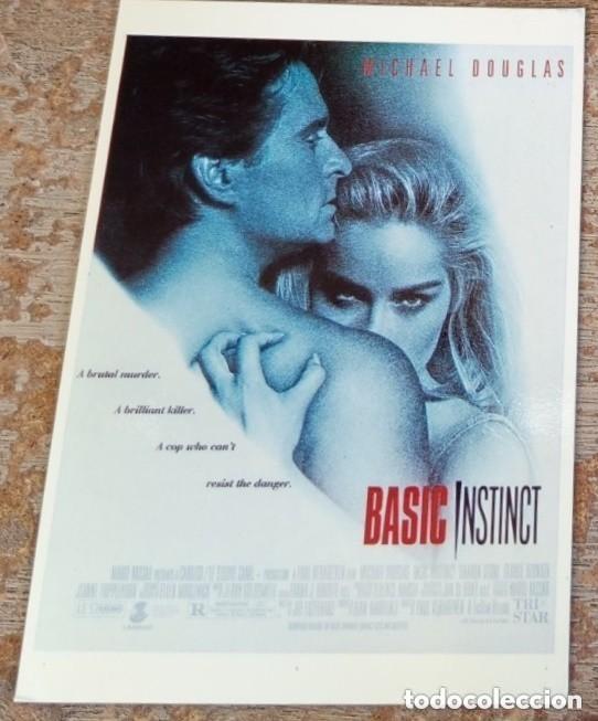 Cine: postal de cine numero 3-pelicula instinto basico-michael douglas y sharon stone-coleccionismo cinema