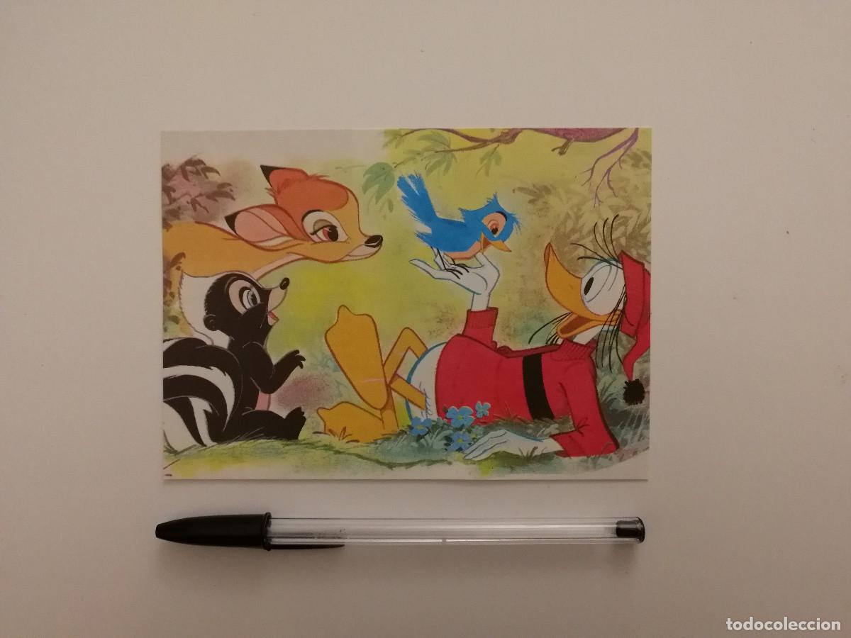 Cine: TARJETA ACARTONADA -10*15- BAMBI PATO DONALD FLOR - WALT DISNEY