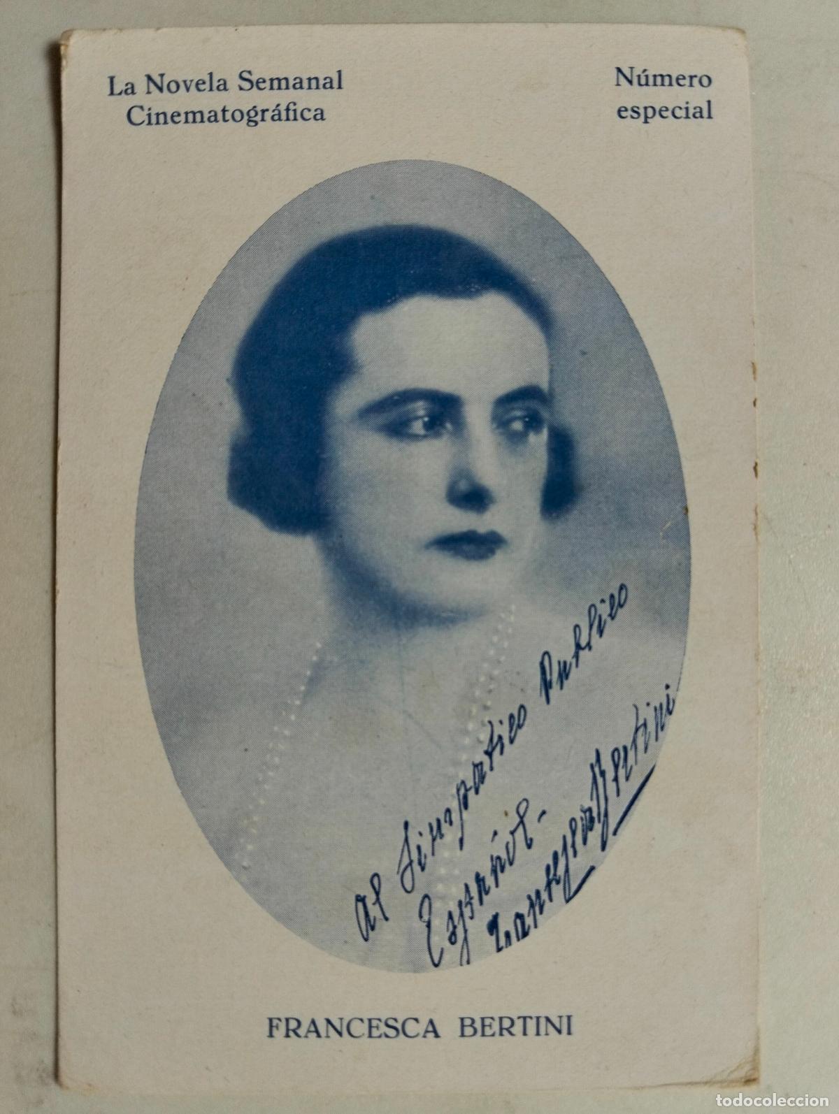 Cinema: ACTRIZ FRANCESCA BERTINI, LA NOVELA SEMANAL CINEMATOGRAFICA, NUMERO ESPECIAL