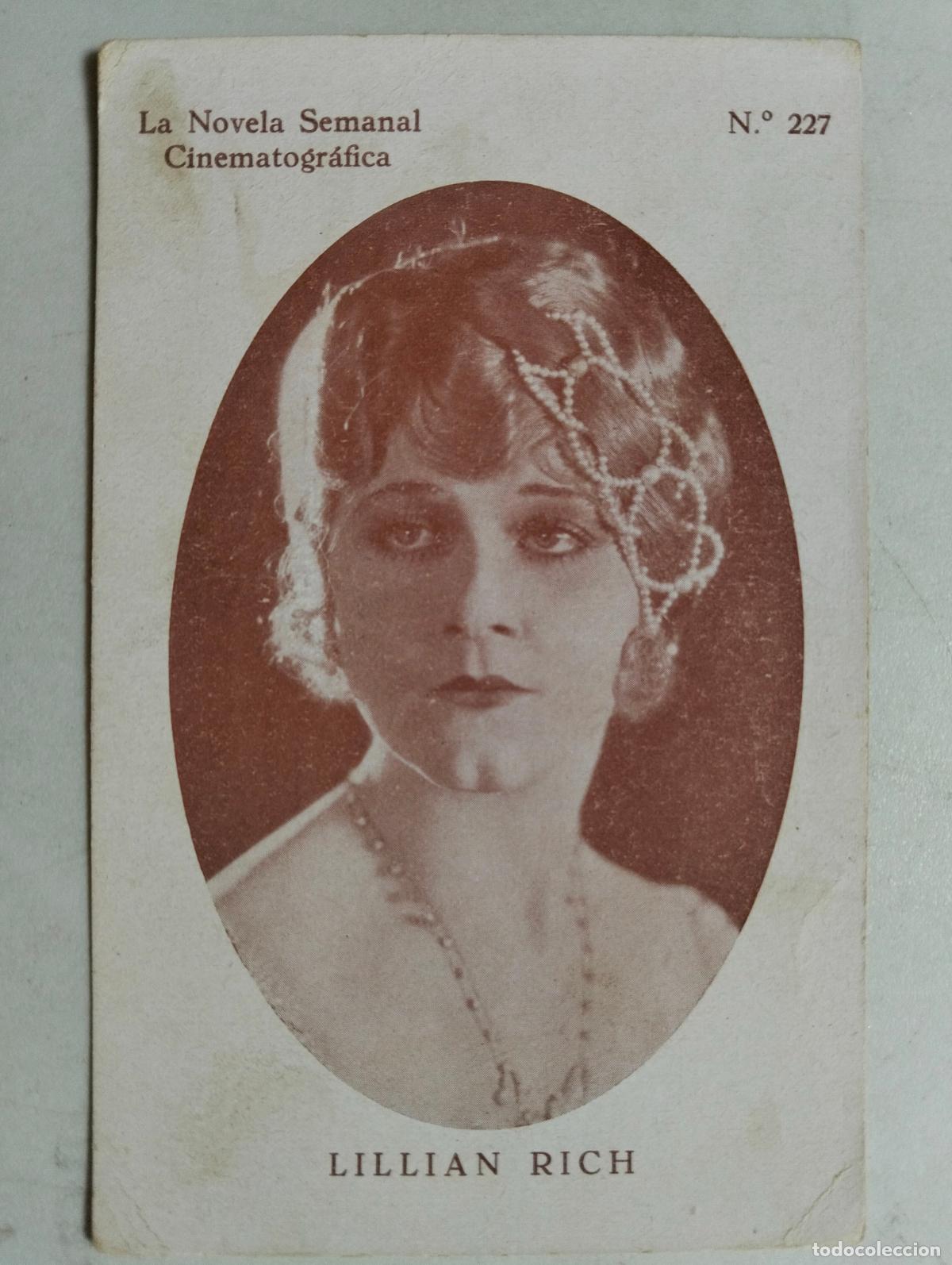 Cine: ACTRIZ LILLIAN RICH, LA NOVELA SEMANAL CINEMATOGRAFICA, N&ordm; 227