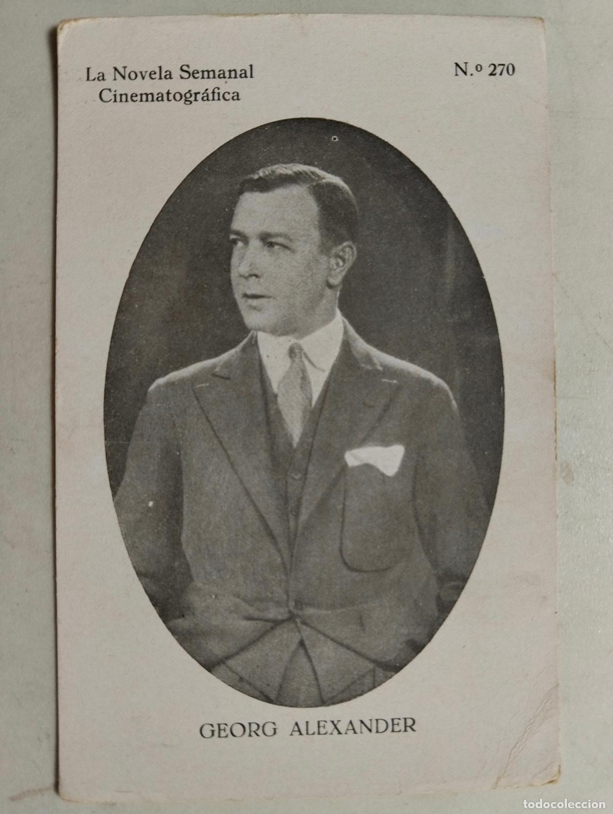 Cine: ACTOR GEORG ALEXANDER, LA NOVELA SEMANAL CINEMATOGRAFICA, N&ordm; 270